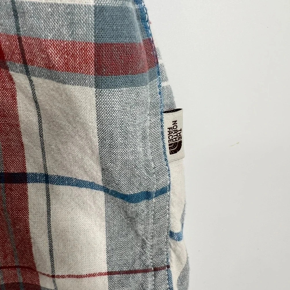 The North Face Loghill Button Down Shirt Mens‎ Size XL Multi Plaid Cotton Hemp